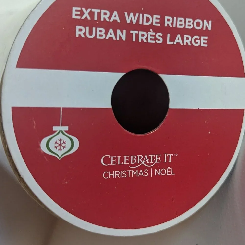 NWT Metallic Gold Mesh Extra Wide Christmas Ribbon Michaels Holiday Crafts Decor